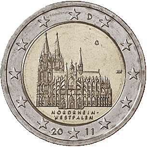 Duitsland 2 euro 2011 Nordrhein-Westfalen: Kölner Dom UNC
